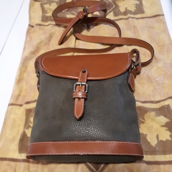Vintage Mulberry Mole Scotch Grain & Cognac Calf Leather. Crossbody Bucket Bag. - Picture 5 of 13
